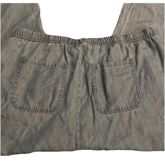 NWT Splendid Women's Cropped Wide Leg Drawstring Pant, Blue, 2XL Drawstring - Picture 7 of 7